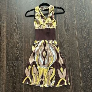 Bebe Silk Halter Dress